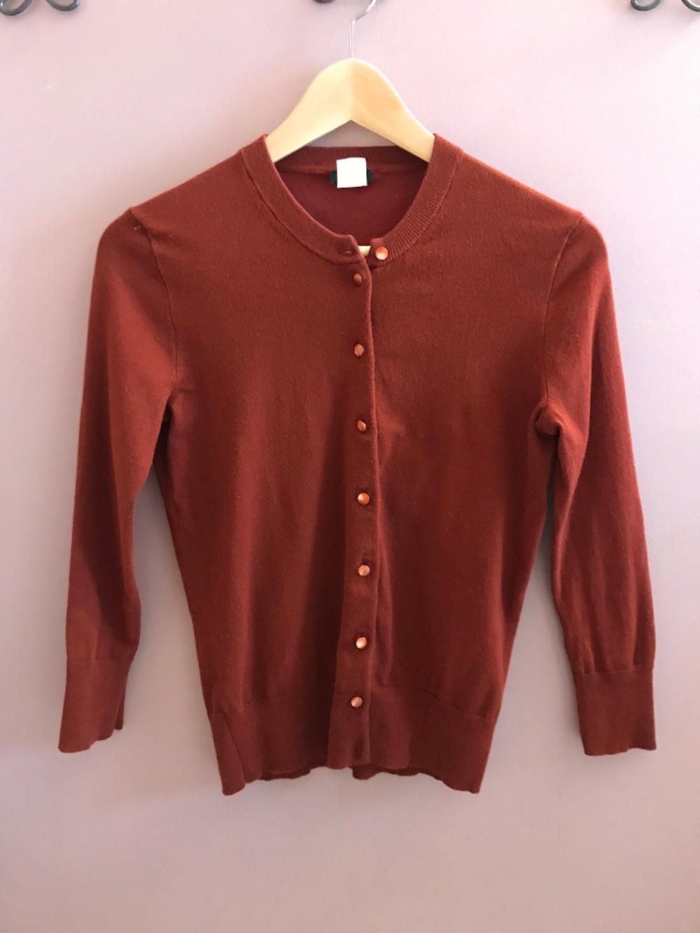 J.Crew rust cardigan